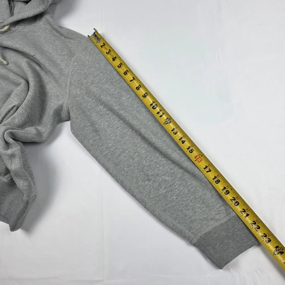 Polo Ralph Lauren Hoodie Mens Medium Gray Fleece Pullover Sweatshirt Logo